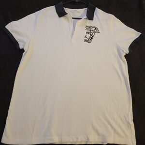 Versace White Polo with Black Trim